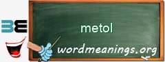 WordMeaning blackboard for metol